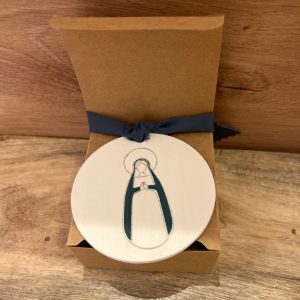 Medallón V. María MC05 petróleo-plata