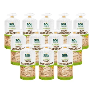 Pack 12x Tortitas de trigo sarraceno bio sin gluten Sol Natural 100 g