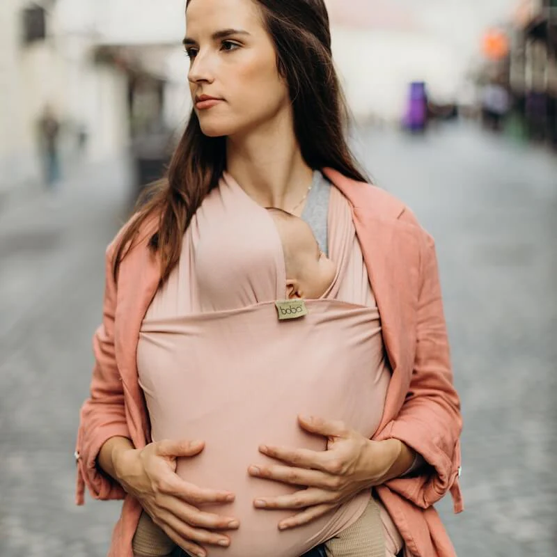 Fular Elástico Portabebé Bambú, Boba Wrap Serenity. Bloom - Imagen 2