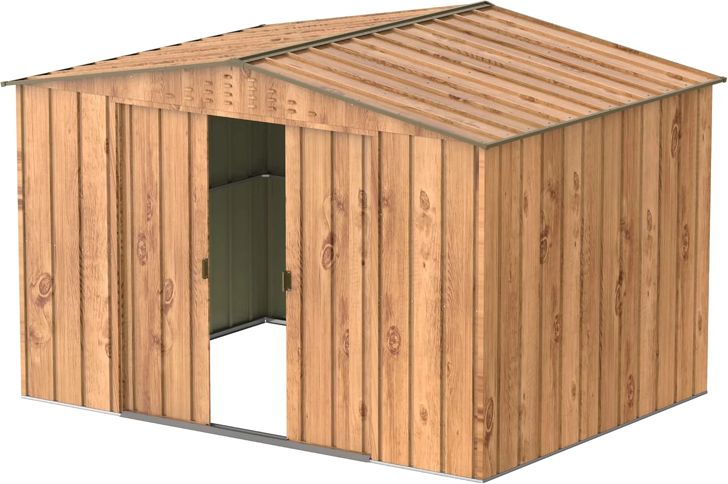 Duramax - Caseta Jardín - Top Hercules 10x8 - Metal - Color Imitación Madera - Imagen 5