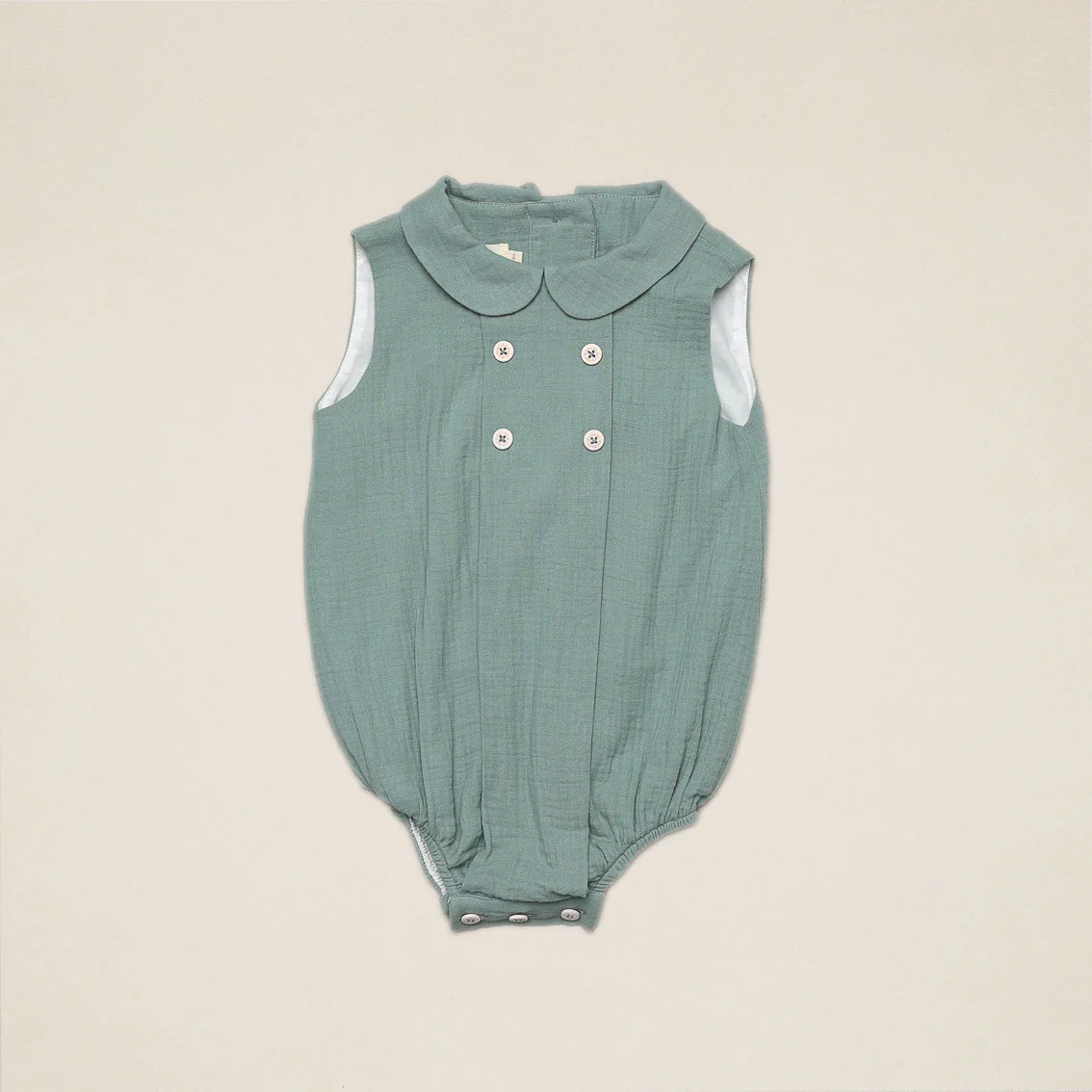 Pelele cuello bebé bambula