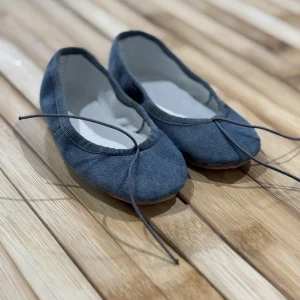 Manoletinas serraje azul ollín