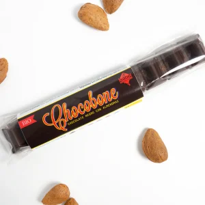 Chocobone chocolate negro Bio/ft y almendra caramelizada 100gr