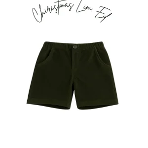Pantalón corto velvet verde Navidad