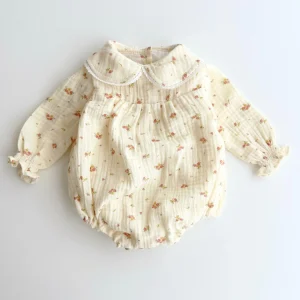 Ranita jaretas cuello bebé | Bruma | Mini flores rosas