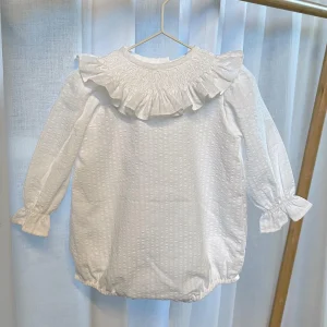 Pelele blanco cuello smock