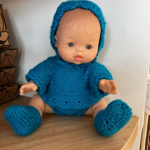 Muñeca Pocholita turquesa 2piezas