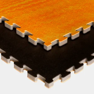 Tatami Puzzle 2,5cm 100x100cm – Efecto Madera/negro