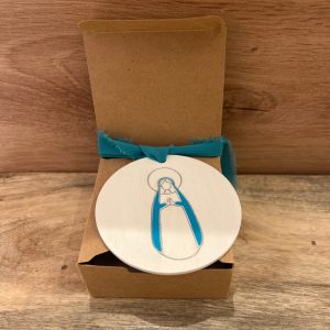 Medallón V. María MC05 turquesa-plata