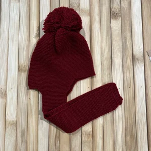 Gorro bufanda burdeos