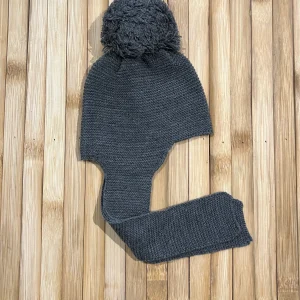 Gorro bufanda gris oscuro