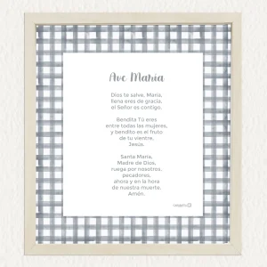 Oración Ave María - celeste
