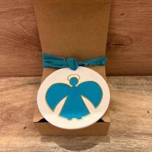 Medallón Angelito MC02 turquesa-oro