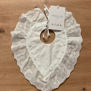 Babero alfiler blanco