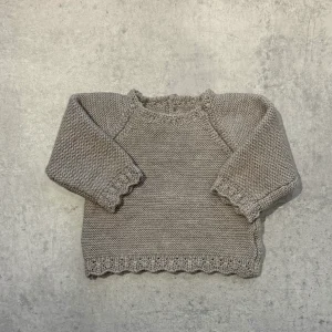 Jersey bebé lana gris claro