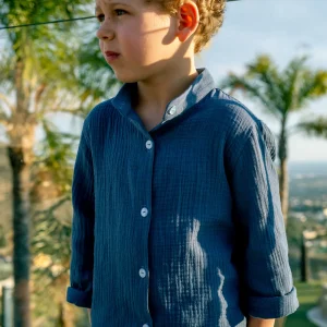 Camisa niño azul