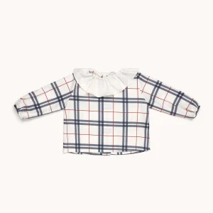 Blusa bebé volanes oxford cuadros