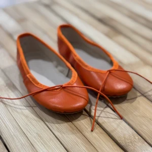 Manoletinas piel naranja