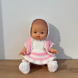 Muñeca Pocholita blanco y rosa