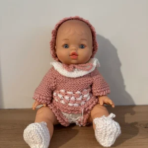 Muñeca Pocholita Rosa empolvado