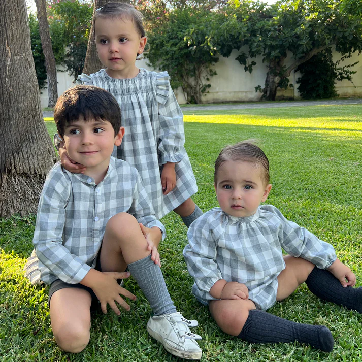 Vestido San Sebastián Cuadros grises - Imagen 3