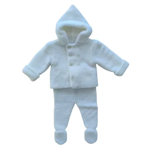 Abrigo con Capucha + Polaina Blanco