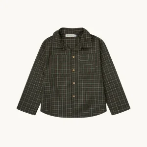 Camisa vichy verde caza