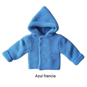 Abrigo con Capucha Azul Francia