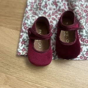 Badana Clara Terciopelo burdeos