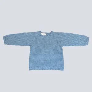 Jersey bebé lana azul