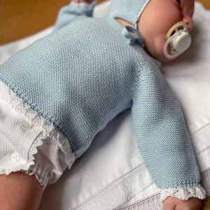 Jersey bebé algodón azul/blanco