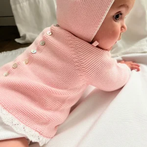 Jersey bebé algodón rosa/blanco