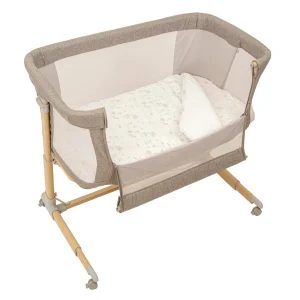 Noe Minicuna Colecho Efecto Madera Con Funda Nórdica