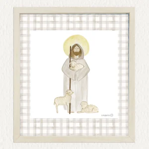 Lámina Buen Pastor - beige