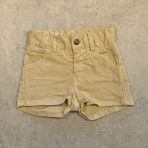 Pantalón corto denim beige