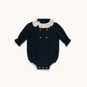 Pelele cuello puntilla bambula