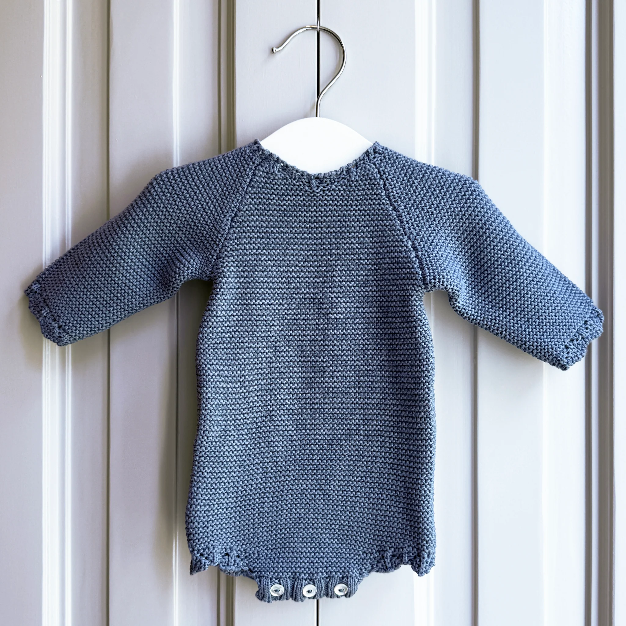 Pelele punto algodón azul