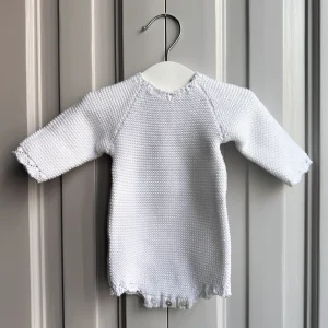 Pelele punto algodón blanco