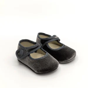 Badana Clara Terciopelo gris