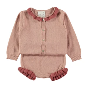 Conjunto algodón bicolor rosa