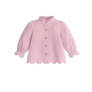 Blusa rosa cuello zigzag