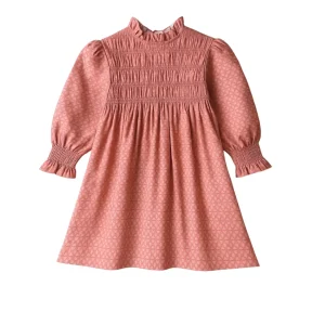 Vestido smock flores geométricas