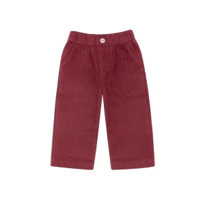 Pantalón recto burdeos