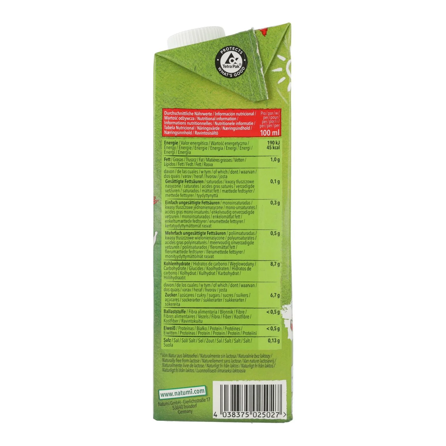 Pack 8x Bebida Espelta BIO Natumi 1L - Imagen 3