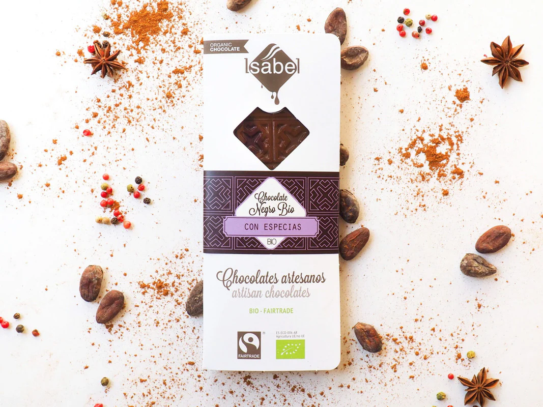 Tableta Bio chocolate negro con especias