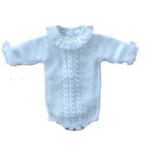 Pelele corto trenza blanco CH01