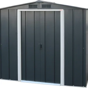 Duramax - Caseta Cobertizo Jardín - Eco Denia 6x4 - Metal - Gris Antracita