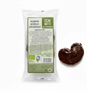 Palmeritas ecológicas de espelta con chocolate 190 g