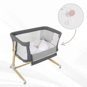 Jolie Minicuna Colecho Efecto Madera Con Funda Nórdica