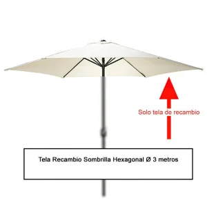 Tela Recambio Sombrilla Hexagonal Ø 3 Metros (08091050)